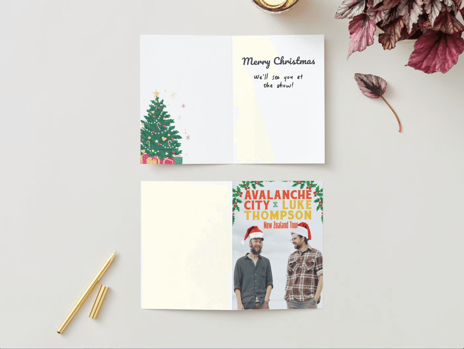 avalanche city luke thompson christmas card display